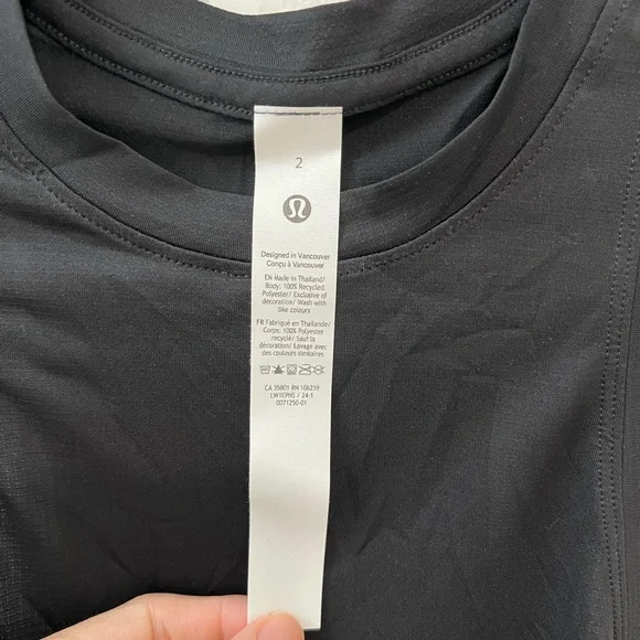 Lululemon Athletica Charcoal Sleeveless Top - Picture 4 of 5